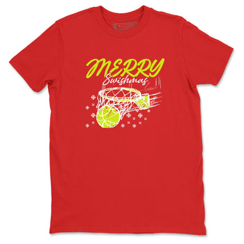 Sneaker Threads – Sneaker Tees To Match Nike JA 3 Under The Christmas Tree – Merry Swishmas Graphic Tee Red 2. Perfect for Jordan releases 2025 colorways. Perfect for Ja Morant sneaker releases and Christmas 2025 colorways.