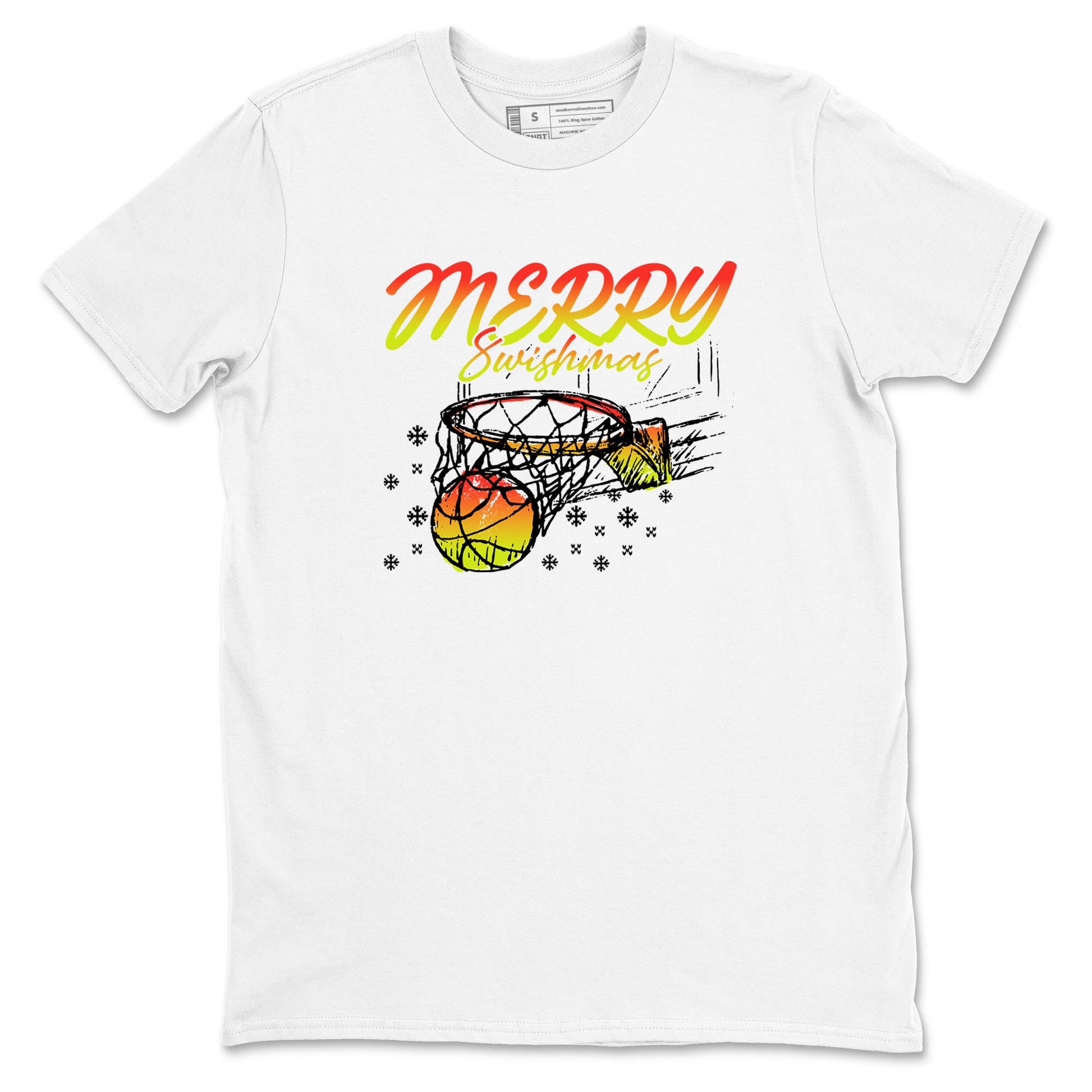 Sneaker Threads – Sneaker Tees To Match Nike JA 3 Under The Christmas Tree – Merry Swishmas Graphic Tee White 2. Perfect for Jordan releases 2025 colorways. Perfect for Ja Morant sneaker releases and Christmas 2025 colorways.