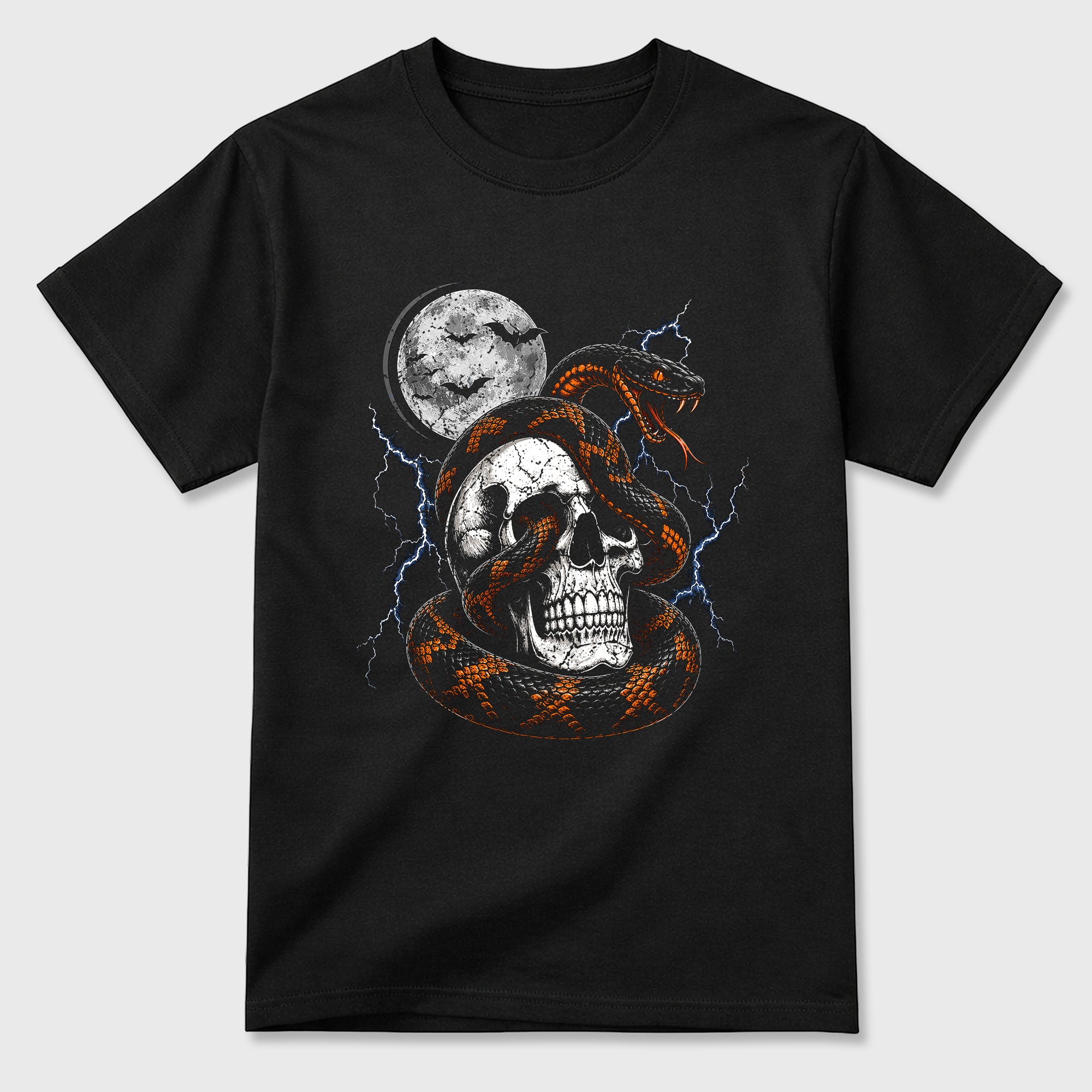 Midnight Coil Graphic T-Shirt featuring original streetwear artwork designed to match the Halloween. Black 2 Graphic T-Shirt.