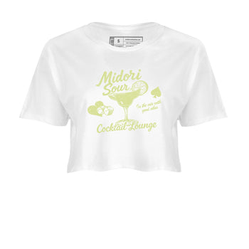 Sneaker match tees – Streetwear Graphic Tees Air Jordan 5 Luminous Green Sneakers – Midori Sour Graphic Crop T-Shirt White 2