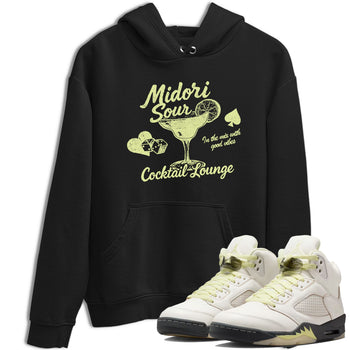 Sneaker match tees – Streetwear Graphic Tees Air Jordan 5 Luminous Green Sneakers – Midori Sour Graphic Tee Black 1