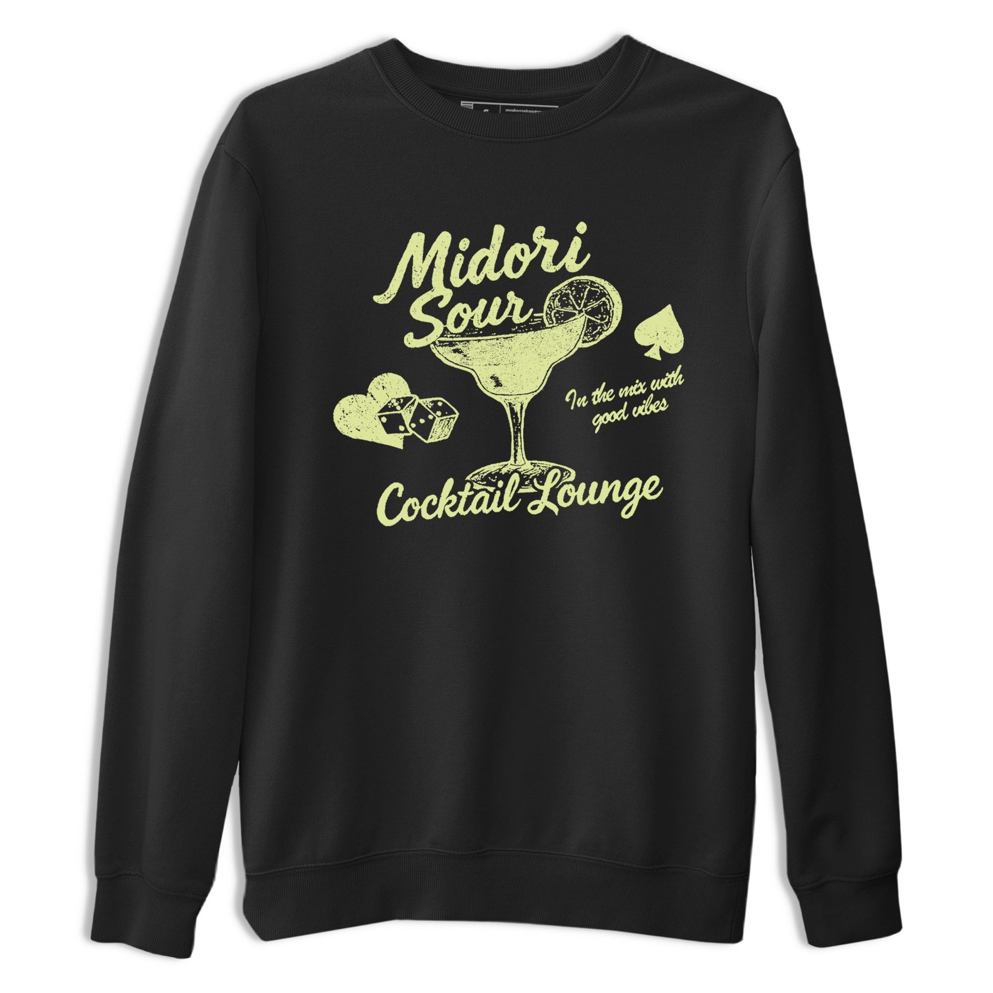 Sneaker match tees – Streetwear Graphic Tees Air Jordan 5 Luminous Green Sneakers – Midori Sour Graphic Tee Black 2