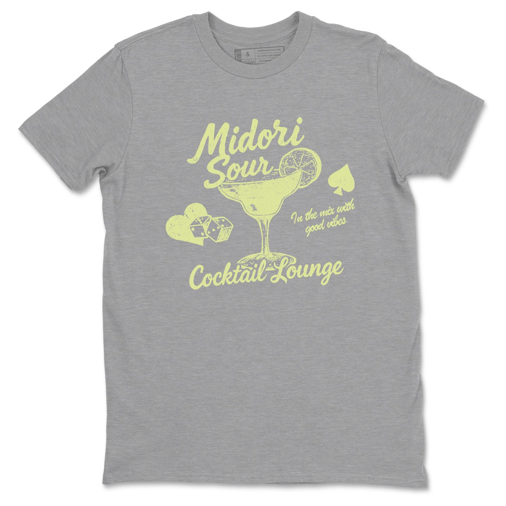 Sneaker match tees – Streetwear Graphic Tees Air Jordan 5 Luminous Green Sneakers – Midori Sour Graphic Tee Heather Grey 2