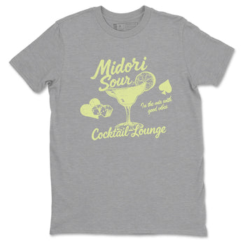 Sneaker match tees – Streetwear Graphic Tees Air Jordan 5 Luminous Green Sneakers – Midori Sour Graphic Tee Heather Grey 2