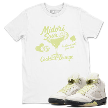Sneaker match tees – Streetwear Graphic Tees Air Jordan 5 Luminous Green Sneakers – Midori Sour Graphic Tee White 1