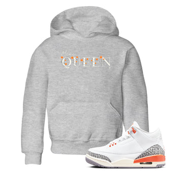 3s Georgia Peach shirt to match jordans Mini Queen sneaker tees Air Jordan 3 Georgia Peach SNRT sneaker release tees baby toddler Heather Grey 1 cotton Shirt