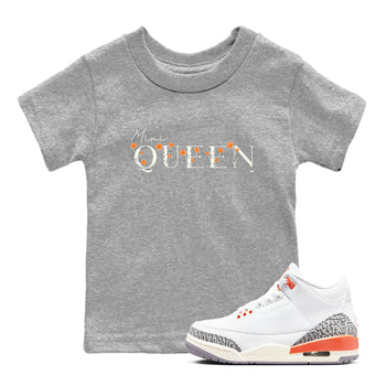 3s Georgia Peach shirt to match jordans Mini Queen sneaker tees Air Jordan 3 Georgia Peach SNRT sneaker release tees baby toddler Heather Grey 1 cotton Shirt