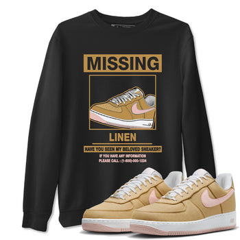 AF1 Linen shirts to match jordans Missing Sneaker sneaker match tees Air Force 1 Linen match shoes to clothes SNRT Sneaker Tees unisex cotton Black 1 shirts