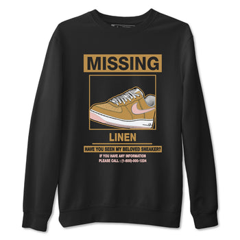 AF1 Linen shirts to match jordans Missing Sneaker sneaker match tees Air Force 1 Linen match shoes to clothes SNRT Sneaker Tees unisex cotton Black 2 shirts