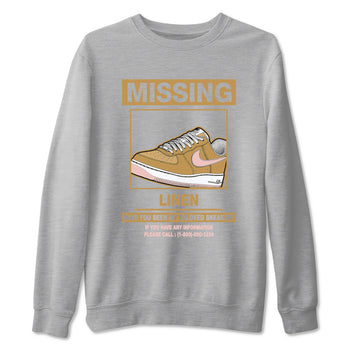 AF1 Linen shirts to match jordans Missing Sneaker sneaker match tees Air Force 1 Linen match shoes to clothes SNRT Sneaker Tees unisex cotton Heather Grey 2 shirts