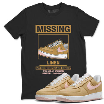 AF1 Linen shirts to match jordans Missing Sneaker sneaker match tees Air Force 1 Linen match shoes to clothes SNRT Sneaker Tees unisex cotton Black 1 shirts
