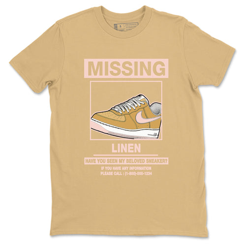 AF1 Linen shirts to match jordans Missing Sneaker sneaker match tees Air Force 1 Linen match shoes to clothes SNRT Sneaker Tees unisex cotton Old Gold 2 shirts