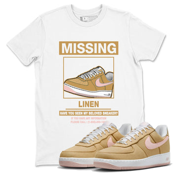 AF1 Linen shirts to match jordans Missing Sneaker sneaker match tees Air Force 1 Linen match shoes to clothes SNRT Sneaker Tees unisex cotton White 1 shirts