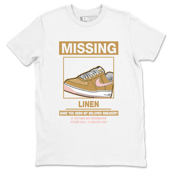 AF1 Linen shirts to match jordans Missing Sneaker sneaker match tees Air Force 1 Linen match shoes to clothes SNRT Sneaker Tees unisex cotton White 2 shirts