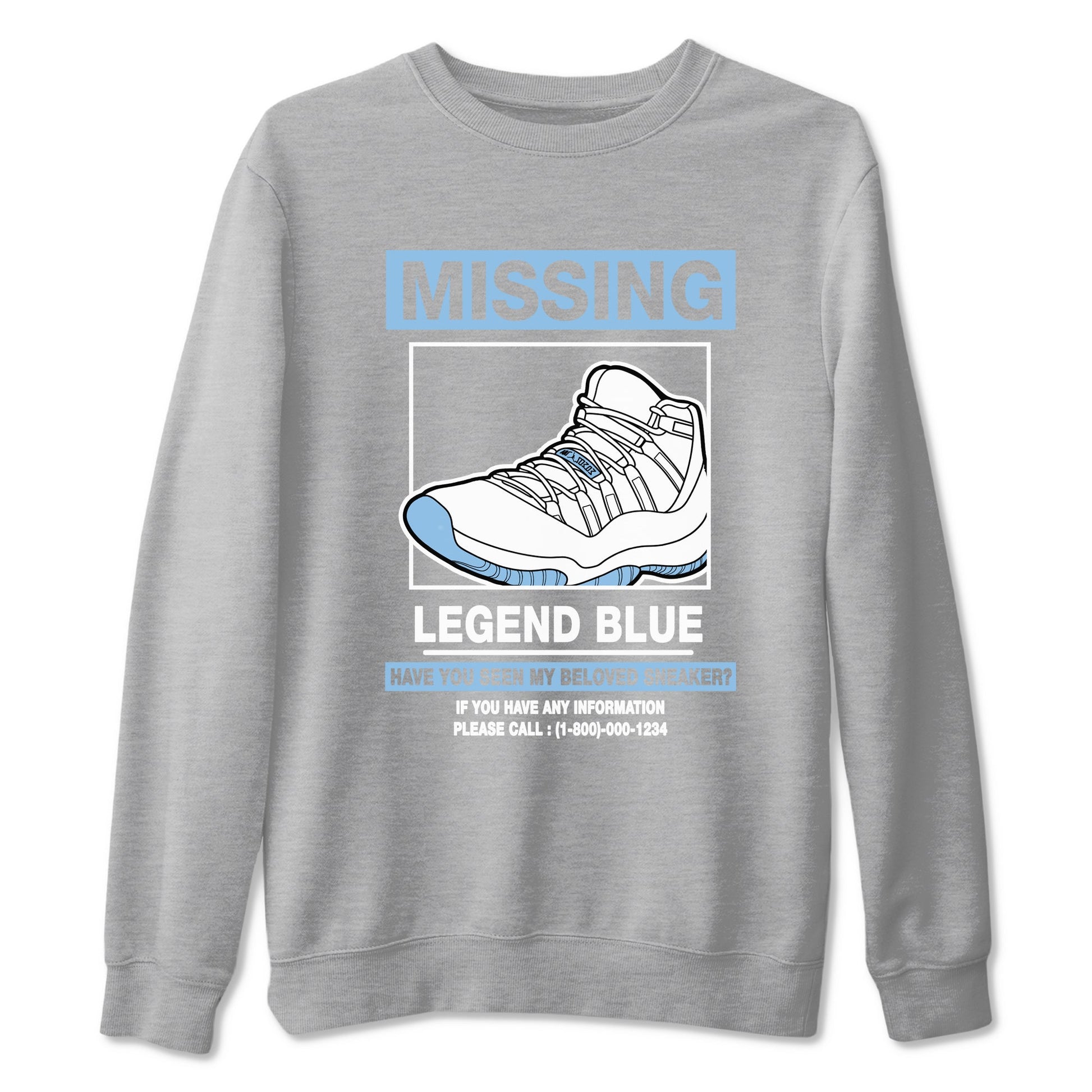 11s Legend Blue shirts to match jordans Missing Sneaker best t shirts to wear with jordans AJ11 Retro Legend Blue match shoes to clothes SNRT Sneaker Tees unisex cotton Heather Grey 2 shirts