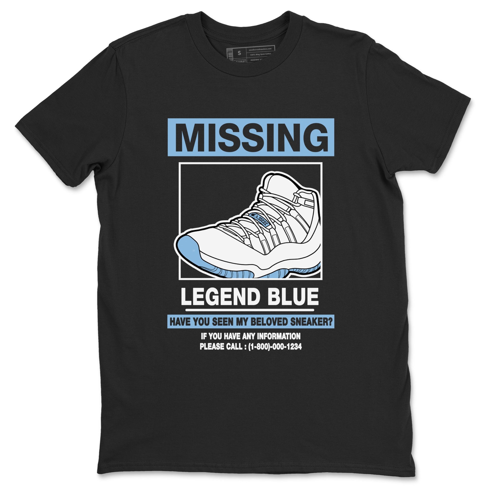 11s Legend Blue shirts to match jordans Missing Sneaker best t shirts to wear with jordans AJ11 Retro Legend Blue match shoes to clothes SNRT Sneaker Tees unisex cotton Black 2 shirts
