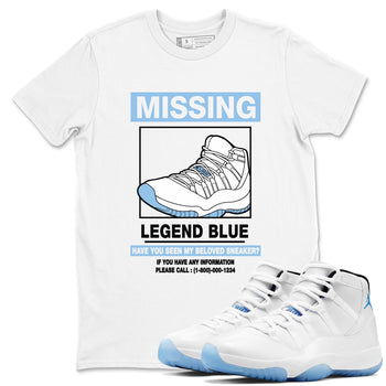 11s Legend Blue shirts to match jordans Missing Sneaker best t shirts to wear with jordans AJ11 Retro Legend Blue match shoes to clothes SNRT Sneaker Tees unisex cotton White 1 shirts