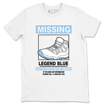 11s Legend Blue shirts to match jordans Missing Sneaker best t shirts to wear with jordans AJ11 Retro Legend Blue match shoes to clothes SNRT Sneaker Tees unisex cotton White 2 shirts