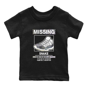 11s Year Of The Snake shirts to match jordans  Missing Sneaker shirts to match jordans Air Jordan 11 Retro Low Year Of The Snake match shoes to clothes SNRT Sneaker Tees Youth Baby Black 2 tee