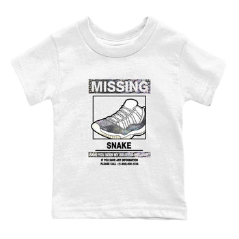 11s Year Of The Snake shirts to match jordans  Missing Sneaker shirts to match jordans Air Jordan 11 Retro Low Year Of The Snake match shoes to clothes SNRT Sneaker Tees Youth Baby White 2 tee