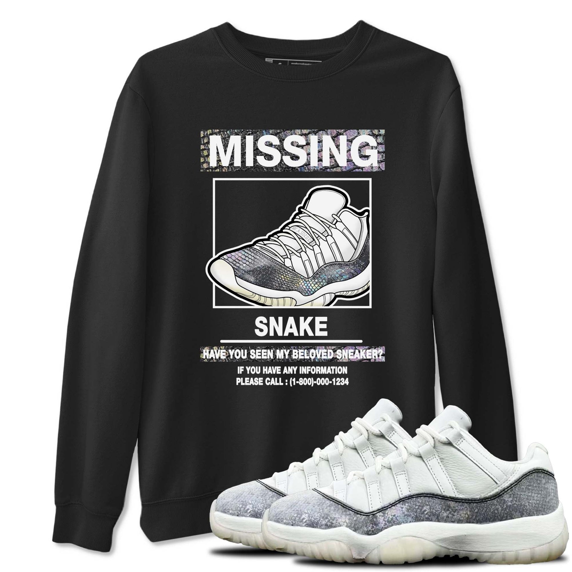 11s Year Of The Snake shirts to match jordans  Missing Sneaker shirts to match jordans Air Jordan 11 Retro Low Year Of The Snake match shoes to clothes SNRT Sneaker Tees unisex cotton Black 1 shirts