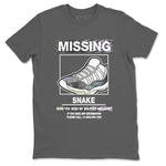 11s Year Of The Snake shirts to match jordans  Missing Sneaker shirts to match jordans Air Jordan 11 Retro Low Year Of The Snake match shoes to clothes SNRT Sneaker Tees unisex cotton Cool Grey 2 shirts