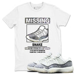 11s Year Of The Snake shirts to match jordans  Missing Sneaker shirts to match jordans Air Jordan 11 Retro Low Year Of The Snake match shoes to clothes SNRT Sneaker Tees unisex cotton White 1 shirts