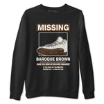 AJ12 Baroque Brown shirts to match jordans Missing Sneaker best t shirts to wear with jordans SoleFly x Jordan 12 Baroque Brown match shoes to clothes SNRT Sneaker Tees unisex cotton Black 2 shirts