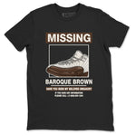 AJ12 Baroque Brown shirts to match jordans Missing Sneaker best t shirts to wear with jordans SoleFly x Jordan 12 Baroque Brown match shoes to clothes SNRT Sneaker Tees unisex cotton Black 2 shirts