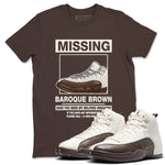 AJ12 Baroque Brown shirts to match jordans Missing Sneaker best t shirts to wear with jordans SoleFly x Jordan 12 Baroque Brown match shoes to clothes SNRT Sneaker Tees unisex cotton Dark Chocolate 1 shirts