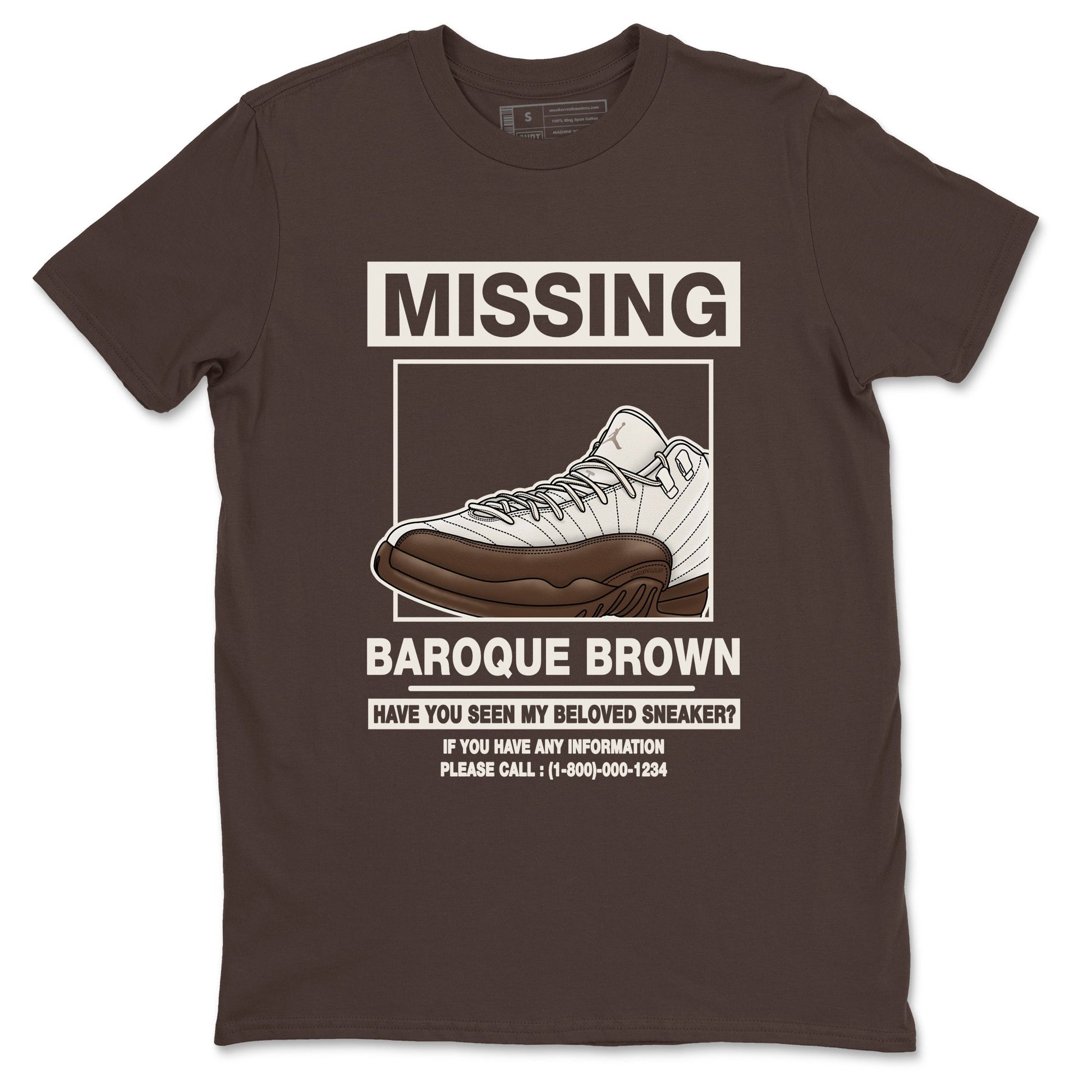 AJ12 Baroque Brown shirts to match jordans Missing Sneaker best t shirts to wear with jordans SoleFly x Jordan 12 Baroque Brown match shoes to clothes SNRT Sneaker Tees unisex cotton Dark Chocolate 2 shirts