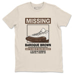 AJ12 Baroque Brown shirts to match jordans Missing Sneaker best t shirts to wear with jordans SoleFly x Jordan 12 Baroque Brown match shoes to clothes SNRT Sneaker Tees unisex cotton Natural 2 shirts