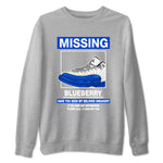 12s Blueberry shirts to match jordans Missing Sneaker best t shirts to wear with jordans AJ12 White and Game Royal match shoes to clothes SNRT Sneaker Tees unisex cotton Heather Grey 2 shirts