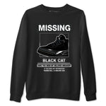 3s Black Cat shirts to match jordans Missing Sneaker sneaker match tees Air Jordan 3 Retro Black Cat match shoes to clothes SNRT Sneaker Tees unisex cotton Black 2 shirts