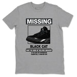 3s Black Cat shirts to match jordans Missing Sneaker sneaker match tees Air Jordan 3 Retro Black Cat match shoes to clothes SNRT Sneaker Tees unisex cotton Heather Grey 2 shirts