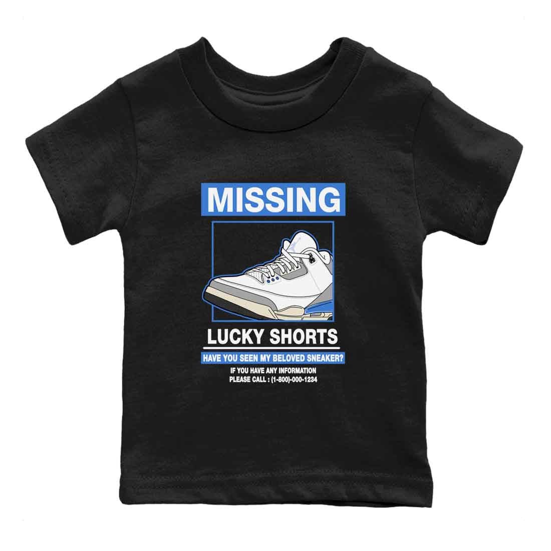 3s Lucky Shorts shirts to match jordans Missing Sneaker best t shirts to wear with jordans Air Jordan 3 Lucky Shorts match shoes to clothes SNRT Sneaker Tees Youth Baby Black 2 tee