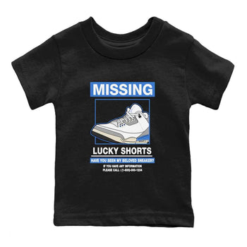 3s Lucky Shorts shirts to match jordans Missing Sneaker best t shirts to wear with jordans Air Jordan 3 Lucky Shorts match shoes to clothes SNRT Sneaker Tees Youth Baby Black 2 tee