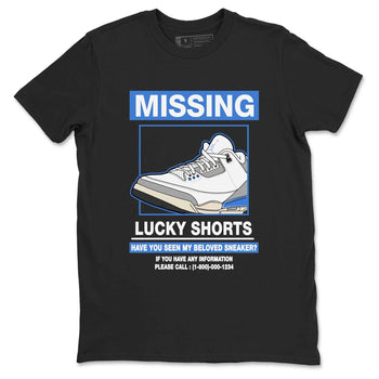 3s Lucky Shorts shirts to match jordans Missing Sneaker best t shirts to wear with jordans Air Jordan 3 Lucky Shorts match shoes to clothes SNRT Sneaker Tees unisex cotton Black 2 shirts