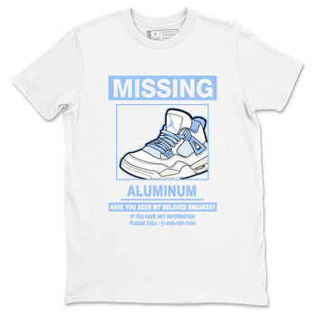 Missing Sneaker sneaker match t-shirt styled to complete your fit with the Air Jordan 4 Aluminum sneakers, shown in White 2.
