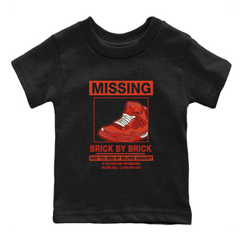 Nigel Sylvester x Air Jordan 4 Brick by Brick shirts to match jordans Missing Sneaker sneaker match tees Air Jordan 4 Brick By Brick match shoes to clothes SNRT Sneaker Tees Youth Baby Black 2 tee