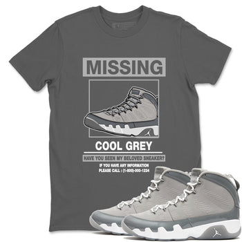 9s Cool Grey shirts to match jordans Missing Sneaker sneaker match tees Air Jordan 9 Retro Cool Grey match shoes to clothes SNRT Sneaker Tees unisex cotton Cool Grey 1 shirts
