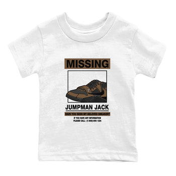 Jordan Jumpman Jack TR Travis Scott Dark Mocha shirts to match jordans Missing Sneaker sneaker match tees Jordan Jumpman Jack Travis Scott Dark Mocha match shoes to clothes SNRT Sneaker Tees Youth Baby White 2 tee