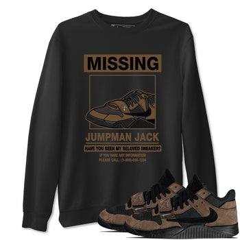 Jordan Jumpman Jack TR Travis Scott Dark Mocha shirts to match jordans Missing Sneaker sneaker match tees Jordan Jumpman Jack Travis Scott Dark Mocha match shoes to clothes SNRT Sneaker Tees unisex cotton Black 1 shirts