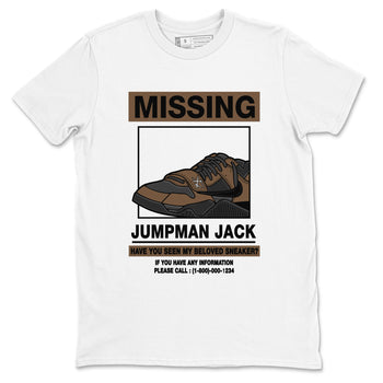 Jordan Jumpman Jack TR Travis Scott Dark Mocha shirts to match jordans Missing Sneaker sneaker match tees Jordan Jumpman Jack Travis Scott Dark Mocha match shoes to clothes SNRT Sneaker Tees unisex cotton White 2 shirts