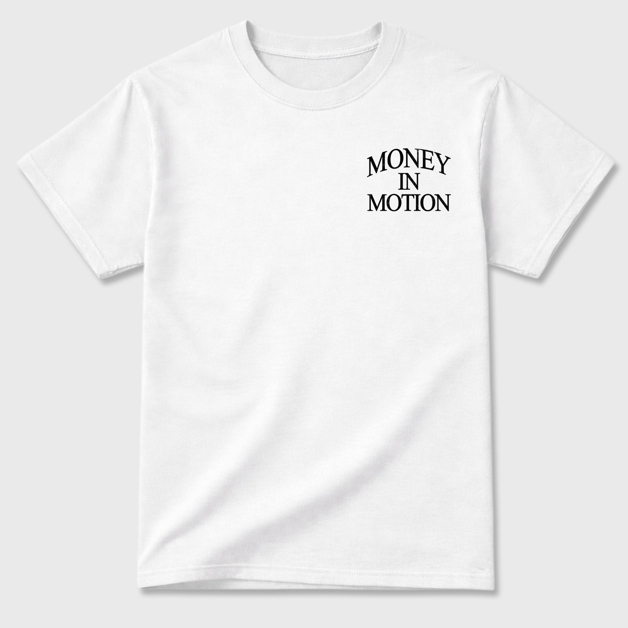 Money In Motion Graphic T-Shirt featuring original streetwear artwork designed to match the . White Graphic T-Shirt.