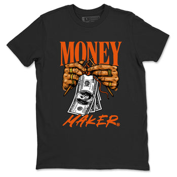 Money Maker sneaker match t-shirt styled to complete your fit with the Air Jordan 1 Shattered Backboard sneakers, shown in Black 2.