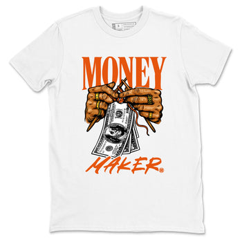 Money Maker sneaker match t-shirt styled to complete your fit with the Air Jordan 1 Shattered Backboard sneakers, shown in White 2.