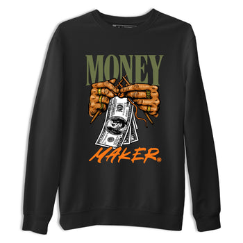 Sneaker match tees – Sneaker Tees To Match Undefeated inspired colorways Air Jordan 4 OG Olive Shoes  – Money Maker Tee Black 2