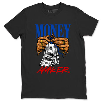 Money Maker sneaker match t-shirt styled to complete your fit with the Air Jordan 4 Rare Air sneakers, shown in Black 2.