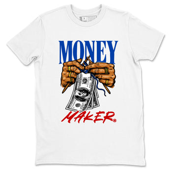 Money Maker sneaker match t-shirt styled to complete your fit with the Air Jordan 4 Rare Air sneakers, shown in White 2.